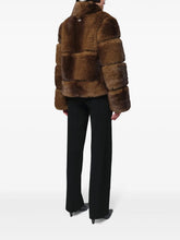 Sai Faux Mink Coat in Brown